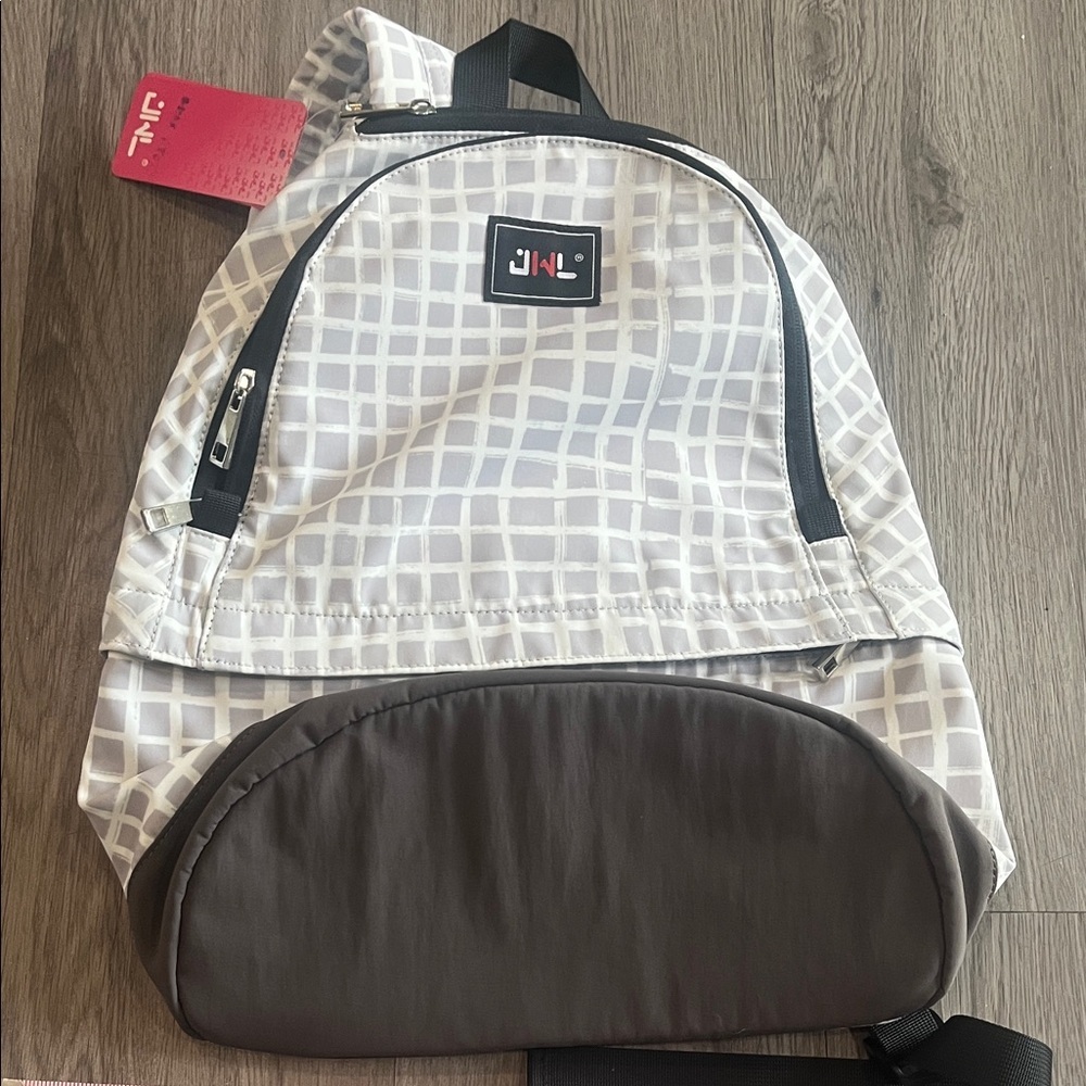 Modern White and Gray Backpack